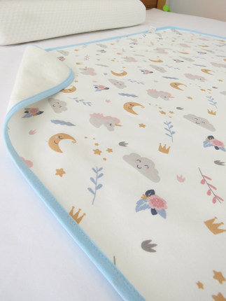 婴儿大床隔尿宝宝亲肤防水透气可机洗纯棉床垫儿童床单四季双面