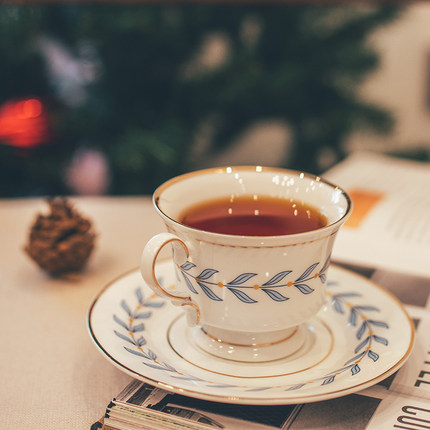 英式下午茶红茶杯情侣对杯ins风复古陶瓷花茶杯单品咖啡杯碟套装