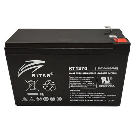 RITAR瑞达RT1270H应急备用蓄电池12V7AH通讯电梯平层应急照明电源