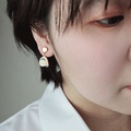 【光阴·耳饰】带珍珠耳环的少女2023新款潮小众文艺百搭个性耳钉