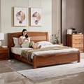 特价乌金木床简约双人床1.8米全实木现代中式主卧家具木床储物床