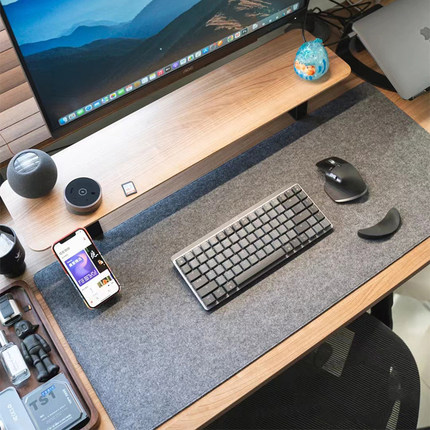 毛毡鼠标垫高级感桌搭超大号电脑键盘桌垫学生写字垫办公室书桌垫