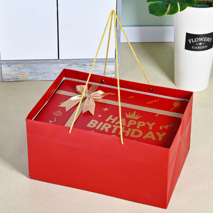 红色超大号礼物盒长方形特大包装盒圣诞节礼品盒空盒可放鞋盒婚纱