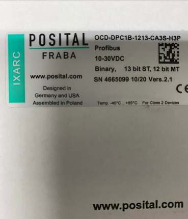 值编码器POSITAL FRABA OCD-DPC1B-1213-CA3S-H3P 全新 议价议价
