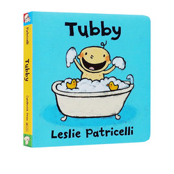 英文原版绘本 Tubby 快乐洗澡澡  一根毛 脏小孩 名家 Leslie Patricelli 英语入门启蒙 幼儿纸板书