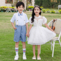 六一儿童演出服公主裙合唱礼服白色蓬蓬连衣纱裙幼儿园毕业照班服