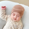 婴儿帽子春秋薄款0-3到6个月纯棉婴幼儿套头帽男女宝宝新生儿胎帽