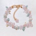 原创自制串珠花朵少女心甜美可爱小清新米珠珍珠手链