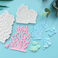 海洋珊瑚水草食品级模具海洋蛋糕装饰海草巧克力翻糖烘焙装饰模具