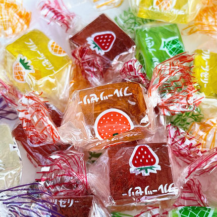日本进口金城制果什锦水果味果汁软糖软糕QQ糖橡皮糖喜糖儿童零食