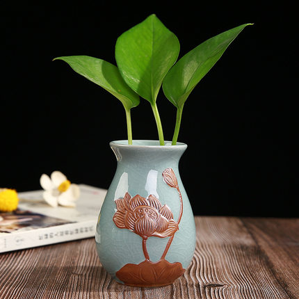 水培小花瓶陶瓷花器创意绿萝水养植物花盆摆件客厅插花瓶家居饰品