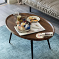 轻奢欧式茶几简约家用圆形小茶几现代创意沙发边几组合小户型角几