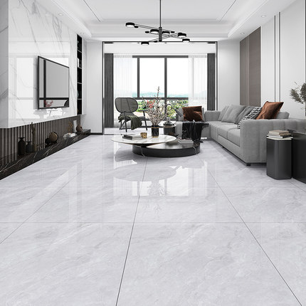 全瓷连纹灰色大理石地砖800x800 客厅防滑耐磨地板砖轻奢卧室瓷砖