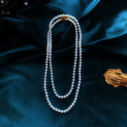 《清欢》5-6mm淡水珍珠长款项链双层叠戴2024年秋冬新款毛衣链女