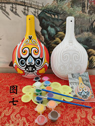 小号diy传统文化手工马勺葫芦社火带纹路脸谱白坯非遗文创教材