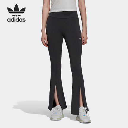 Adidas/阿迪达斯正品春季三叶草休闲女子时尚运动喇叭长裤 HU1616