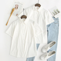 白衬衫女职业纯棉短袖