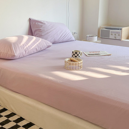 【单品】ins简约纯色单品床单1.5m1.8米单件床笠亲肤纯棉床罩床单