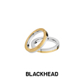 BLACKHEAD/黑头情侣戒指礼物纪念对戒女士小指环素圈男生定制婚戒
