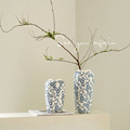 高级感新中式复古青花瓷陶瓷花瓶创意仿古玄关客厅插花装饰品摆件