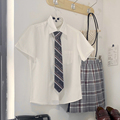 【心脏地震】JK衬衫制服女短袖白色百搭衬衣DK基础款夏季学生上衣