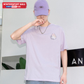 紫色短袖t恤男