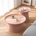 现代简约创意圆形茶几北欧小户型家用客厅茶几组合沙发边几网红款