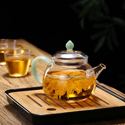 茶具小型泡茶壶耐热家用玻璃茶壶内置滤网一体小号水果花茶壶单人