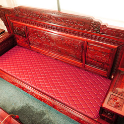 星卡斯红木家具真皮沙发坐垫中式现代实木简约太师餐椅防滑定做