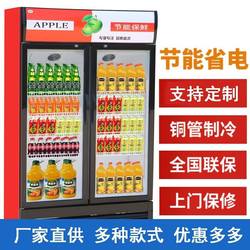 商用立式双门展示柜水果保鲜柜冰箱冰柜啤酒柜冷藏柜饮料柜运费以