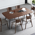 新力格图全实木餐桌大小户型北欧轻奢家用长方形餐桌椅组合现代简