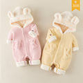 婴儿外套可爱超萌衣服冬天新生儿外出服加厚一岁宝宝冬装连体衣