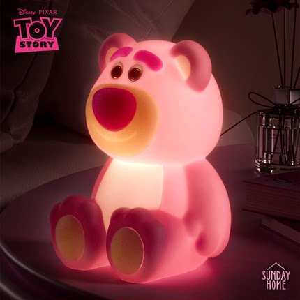 sunday home 草莓熊拍拍灯正版迪士尼潮流玩具公仔摆件小夜灯玩偶