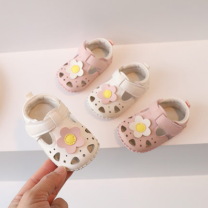 婴儿女宝宝夏季凉鞋1一2岁一婴幼儿夏天鞋子软底防滑学步鞋包头