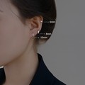 999纯银耳环女2022年新款潮小众设计感耳骨耳钉高级耳扣耳圈耳饰