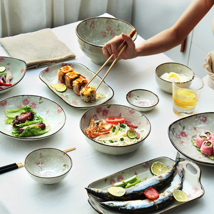 日式陶瓷家用二人食 四人食碗筷碗盘盘子碗碗碟餐具饭碗套装套碗