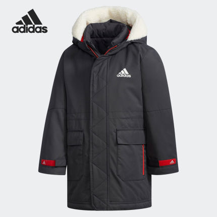 Adidas/阿迪达斯正品儿童运动休闲训练保暖连帽夹克羽绒服DM7120