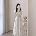 法式白色感仙女连衣裙女夏季2024新款超仙公主裙温柔风长裙子