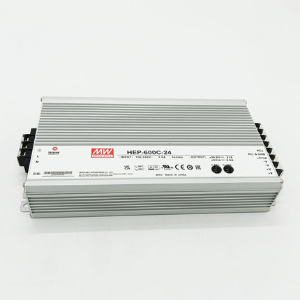 HEP-600C-24台湾明纬600W24V25A电池3段充电器单组输出可调节电压