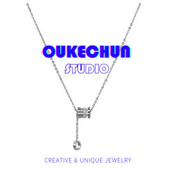 OUKECHUN钛钢圆环小蛮腰项链轻奢小众冷淡风设计感装饰品女锁骨链