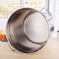 定制304商用不锈钢桶 带盖不锈钢汤桶 大容量加厚大汤锅储水桶 手