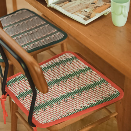 新年棉线编织坐垫秋冬四季温莎椅中式椅子座垫防滑透气办公餐椅垫