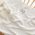 竹纤维盖毯婴儿睡觉小被子薄款儿童空调被纱布巾盖毯宝宝盖被