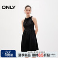 【油画裙】ONLY2024夏季新款新中式印花挂脖连衣裙女|124207109