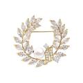 Niche design high-end pearl brooch olive branch simple and