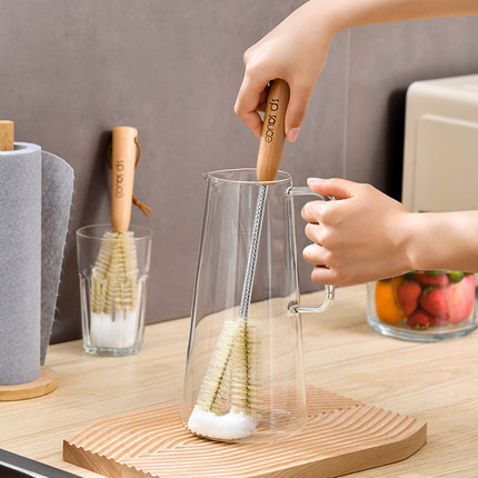 日本杯刷奶瓶刷洗杯子神器豆浆破壁机刷子无死角家用厨房长柄清洁