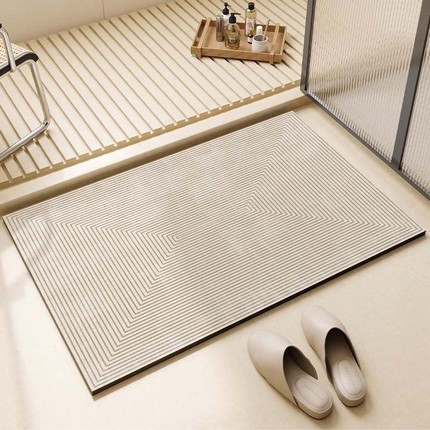 浴室吸水地垫软硅藻泥简约卫生间门口地毯家用进门防滑速干脚垫子