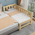 实木儿童床拼接床男孩女孩宝宝床加高护栏加宽床边婴儿床拼接大床