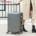芮文拉杆箱万向轮女铝框旅行箱男学生皮箱子20寸登机箱行李箱小型