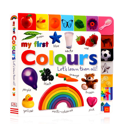 英文原版 My First Colours Let's Learn Them All DK出版 启蒙学颜色 低幼色彩认知启蒙纸板书 0-3 3-6岁 进口英文原版绘本